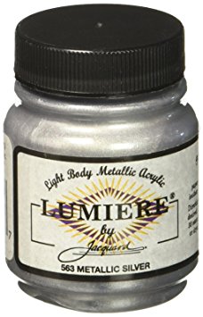 Jacquard Lumiere Metallic Acrylic Paint 2.25 Ounces-Metallic Silver