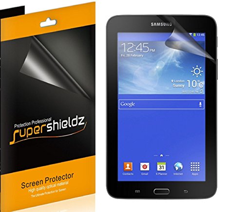 [3-PACK] Supershieldz for Samsung Galaxy Tab E Lite 7.0 / Tab 3 Lite 7.0 Screen Protector, Anti-Bubble High Definition Clear Shield   Lifetime Replacements Warranty - Retail Packaging