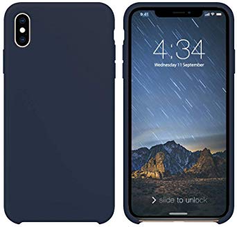 abitku iPhone X Case Silicone, iPhone Xs Case Silicone, Xperg Liquid Silicone Gel Rubber Shockproof Case with Soft Microfibre Lining Cushion Anti Scratch Ultra Thin Slim Cover For Apple iPhone X/Xs