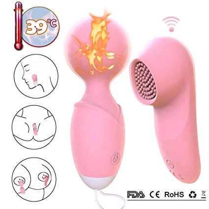 Heating Bullet G-spot Vibrator-Wireless Remote Control Love Egg Clitoris Massager,10-Frequencies Vibration Clitoral Vibrator Nipple Stimulator,Women Pelvic Floor Exercise Postpartum Kegel Ball