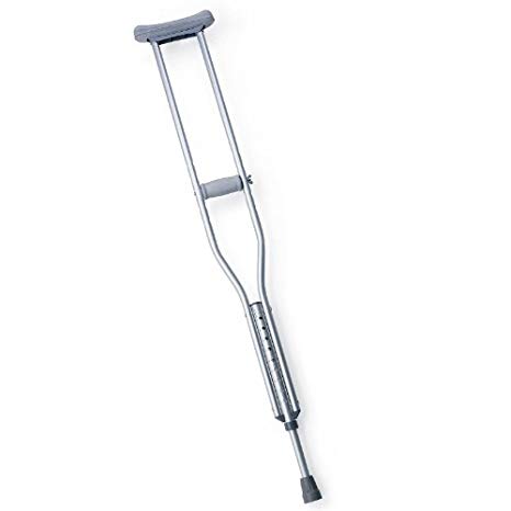 Medline MDSV80534LFH Standard Aluminum Crutches, Tall Adult, 1 Pair