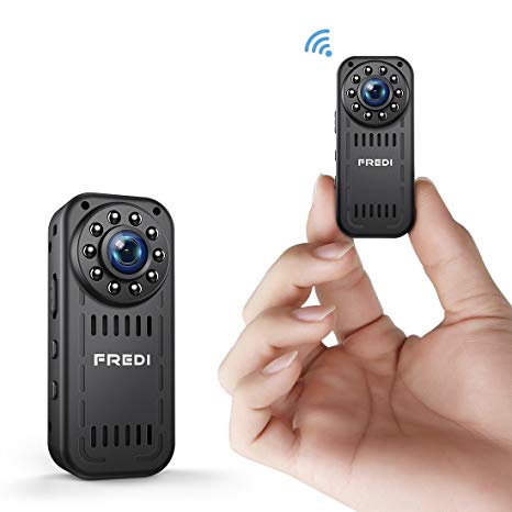FREDI Wireless WiFi Hidden spy Camera 1080P Security Camera for Baby/Elder/ Pet/Nanny Monitor with Audio & Night Vision