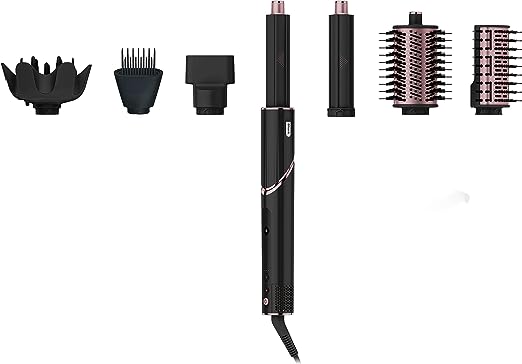 Shark HD440BK FlexStyle Air Drying & Styling System with 6-Piece Accessory Pack of Auto-Wrap Curlers, Curl-Defining Diffuser, Oval Brush, Paddle Brush & Concentrator,Black   XSKHD4WTCB wide tooth comb