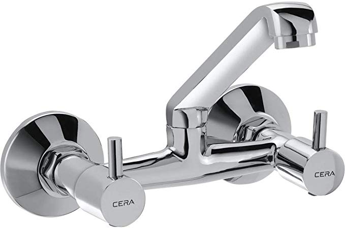 Cera Garnet Quarter Turn Brass Fittings Sink Mixer (Chrome Finish)