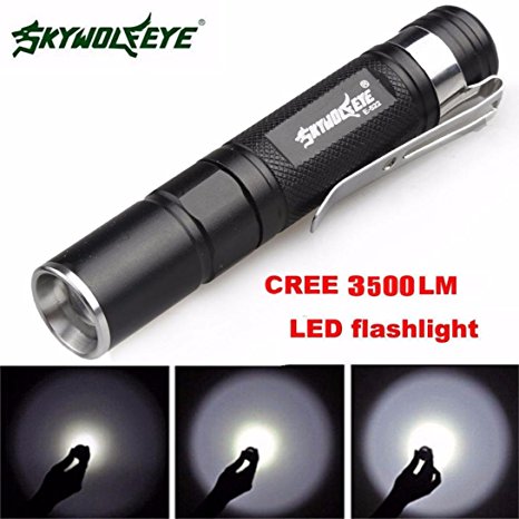 Perman MINI Flashlight 3500 Lumens 3 Working Modes Lamp Light Clip Torch Penlight AAA Battery (no include)