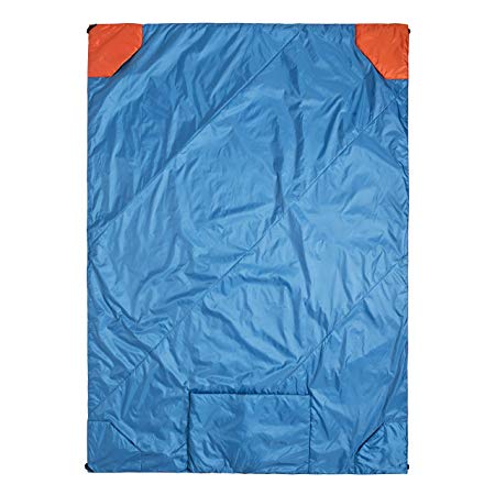 Klymit Versa Packable Camping Blanket & Comforter, Blue/Red