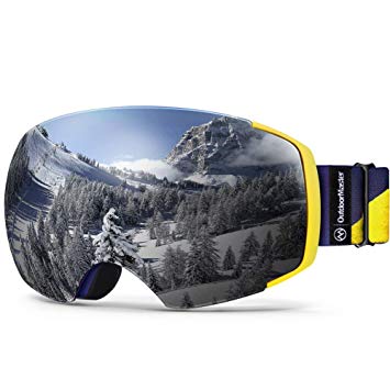 OutdoorMaster Ski Goggles PRO - Frameless, Interchangeable Lens 100% UV400 Protection Snow Goggles for Men & Women