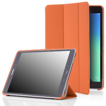 MoKo Samsung Galaxy Tab A 9.7 Case - Ultra Slim Lightweight Smart-shell Cover Case for Samsung Galaxy Tab A 9.7", With Auto Wake / Sleep and S-pen Opening, ORANGE