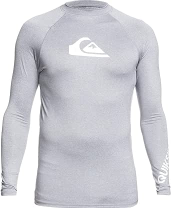 Quiksilver mens All Time Long Sleeve Rashguard UPF 50 Sun Protection Surf Shirt