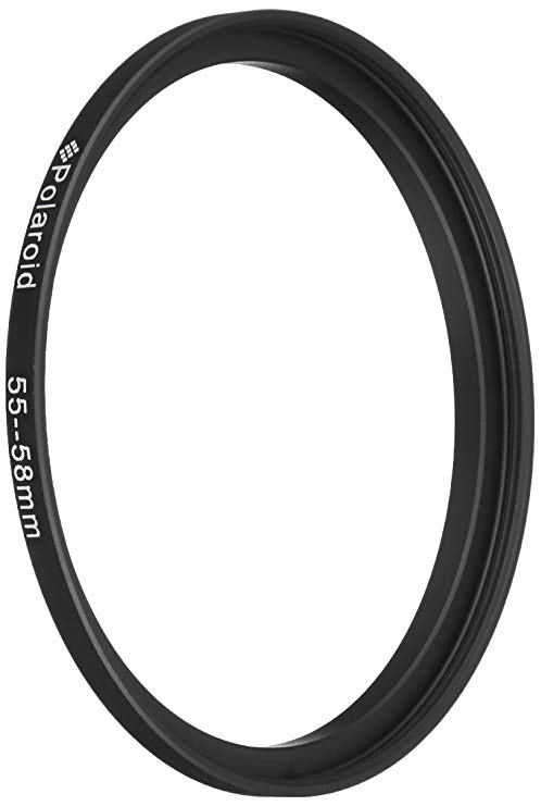 Polaroid Step-Up Aluminum Adapter Ring 55mm Lens To 58mm Filter Size