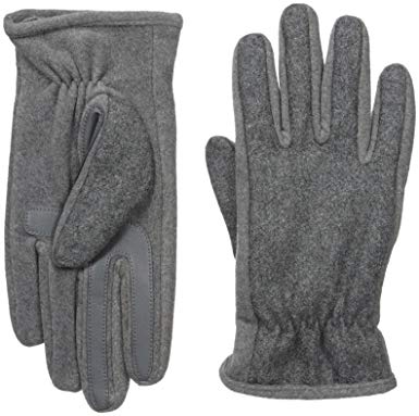 Isotoner Men's Wool-Blend Gloves with Gathered Wrist
