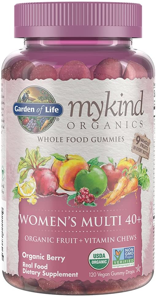 Garden of Life Gummy Vitamin for Women - mykind Organics Gummy Multivitamin for Women 40 , 120 Count Certified Organic Fruit Chews