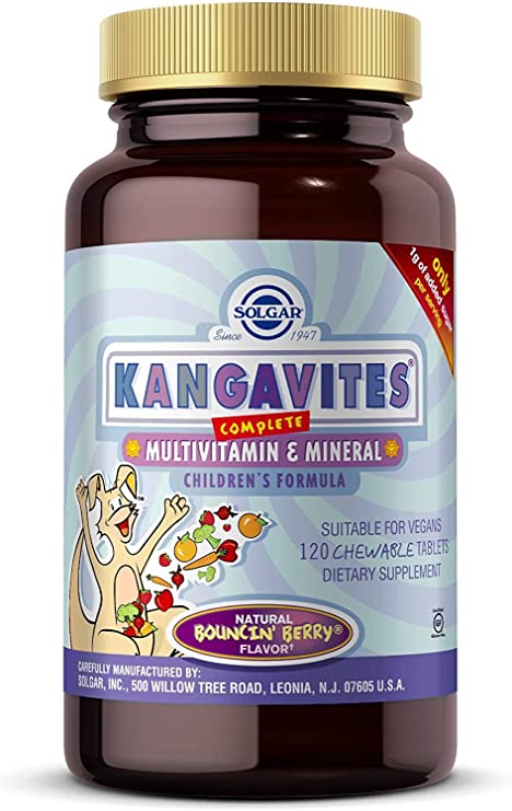 Solgar - Kangavites Multivitamin & Mineral Chewable Tablets – Bouncin’ Berry Flavor, 120 Tablets