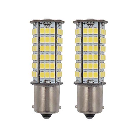 GRV BA15S LED Light Bulb 1156 1141 High Bright Car Bulbs 102-2835 SMD 3W DC12V Cool White Pack of 2