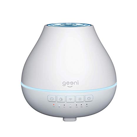 Geeni Spirit Smart Wi-Fi Essential Oil Diffuser No Hub Required Compatible with Amazon Alexa The Google Assistant & Microsoft Cortana, White