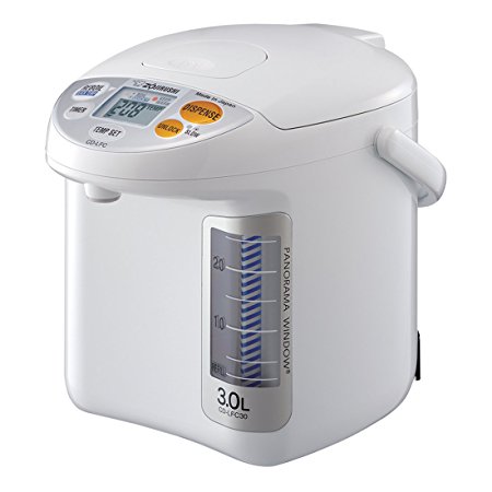 Zojirushi CD-LFC30 Panorama Window Micom Water Boiler and Warmer, 101 oz/3.0 L, White