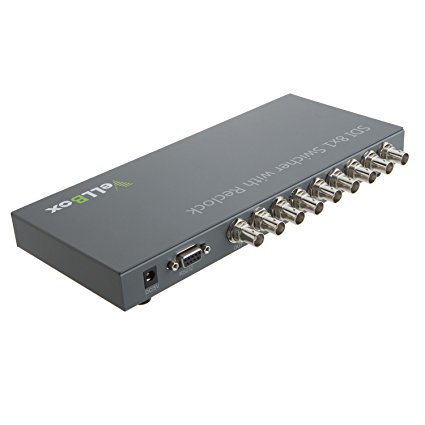 VeLLBox SDI Switcher 8x1 with Reclock, 8 In 1 Out, 8-port SDI Switcher Support Resolution up to 1080p, 5V/2A Universal Power Adapter, Grey