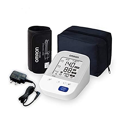 Omron HEM 7156A Digital Blood Pressure Monitor (Adapter Included) with 360° Accuracy Intelli Wrap Cuff for All Arm Sizes (White)