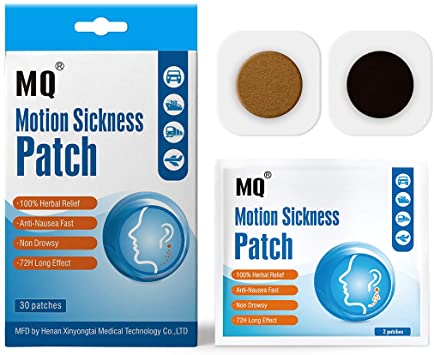 Motion Sickness Patch,30 Count/Box - Works to Relieve Vomiting, Nausea, Dizziness and Other Symptoms Resulted from Sickness of Cars, Ships, Airplanes, Cruise, Trains & Other Forms of Transport Movement