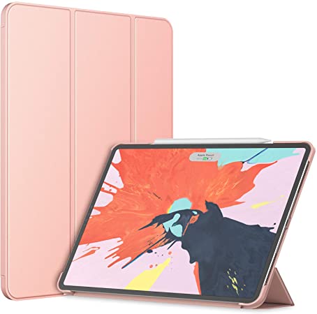 JETech Case for Apple iPad Pro 12.9-Inch 2018 Model (NOT for 2020 Model), Compatible with Apple Pencil, Cover Auto Wake/Sleep, Rose Gold