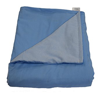 Weighted Blankets Plus LLC - THE ONLY APPROVED MANUFACTURER AND SELLER - Large Weighted Blanket - Light Blue - Cotton/Flannel (72"L x 42"W) (18 lbs for 170 lb person)