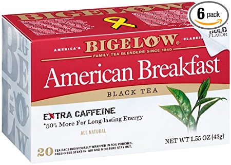 Bigelow American Breakfast Black Tea, 20 Count (Pack of 6)