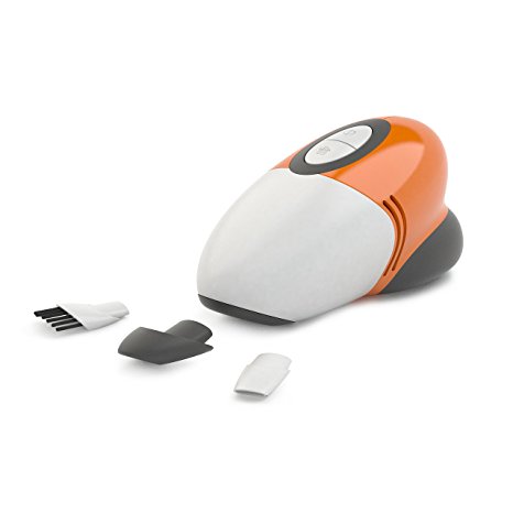 LIVION Mini Desk Vacuum Cleaner, also Suitable for Keyboards (USB/Battery Powered) - Orange