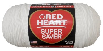 Red Heart  Super Saver Jumbo Yarn, White