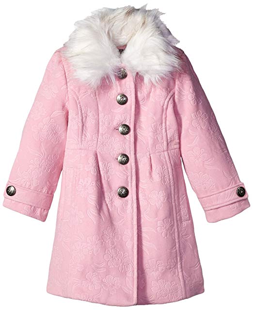 Jessica Simpson Girls' Dress Coat Jacket with Cozy Collar
