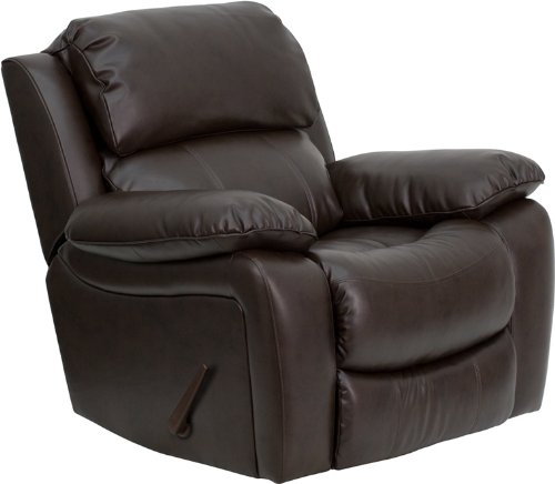 Flash Furniture MEN-DA3439-91-BRN-GG Dark Brown Leather Rocker Recliner