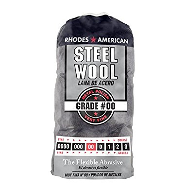 Steel Wool, 12 pad, Very Fine Grade #00, Rhodes American, Metal Polishing