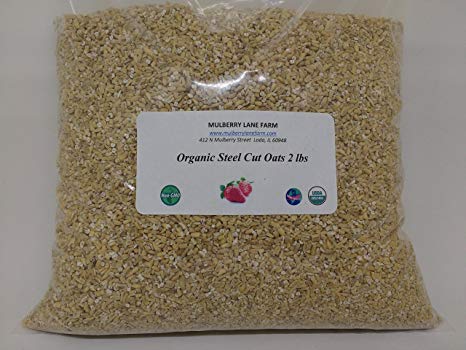 Steel Cut Oats (SteelCut) 2 lbs (two pounds) (Oat Groats, Irish Oatmeal), USDA Certified Organic Non-GMO Bulk