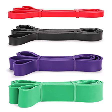 Odoland Pull Up Assist Bands, Pull Up Straps, Resistance Bands with Door Anchor and Handles, Stretch Mobility, Powerlifting and Extra Durable Exercise Bands with eGuide