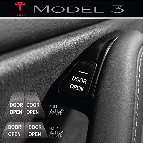 Tesla Model 3 'Door Open' Button Stickers (Set of 8)