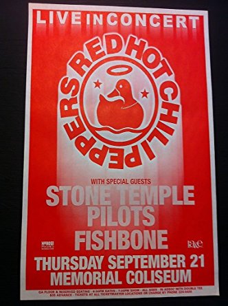 Red Hot Chili Peppers Stone Temple Pilots Concert Original Flyer Tour Poster