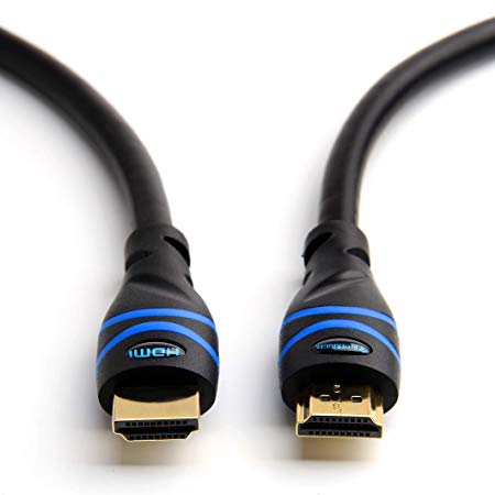 BlueRigger High Speed HDMI Cable - 35 Feet - CL3 Rated for In-wall Installation - Supports 3D and Audio Return Latest HDMI version