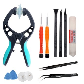 Kaisi Professional Opening Pry Tool Repair Kit with Chuck for opening screen and Non-Abrasive Nylon Spudgers 11 Piece Set BLUE2