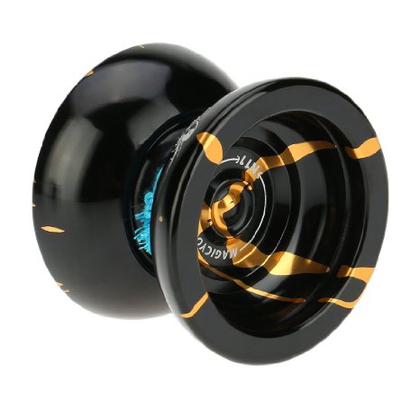 MagicYoYo New Design N11 Alloy Aluminum Professional Yo-yo Unresponsive YoYo ball (Black With Golden)