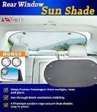 Rear Window Sun Shade With Blind Spot Mirror By X-Shade - Rear Window Shade comes with Suction Cups Rear Window Sunscreen Fits Most Back Window - Rear Window Sun Shield - Guaranteed To Protect And Shade From Harmful UV Rays 100x50cm