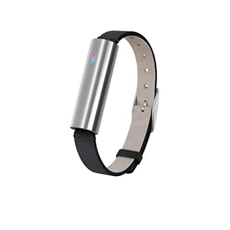 Misfit Ray - Fitness   Sleep Tracker with Black Leather Band (Stainless Steel)
