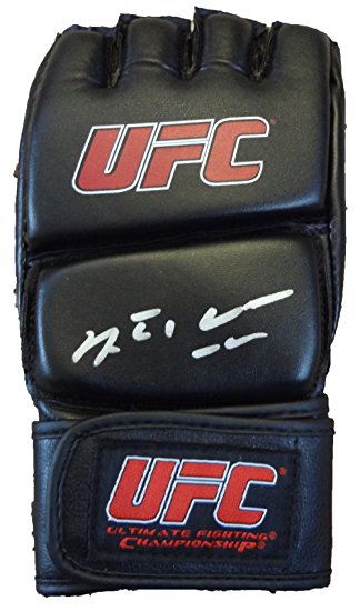 Anderson Silva Autographed UFC Fight Glove W/PROOF, Picture of Anderson Signing For Us. UFC Middleweight Champion, Brazil, Chael Sonnen, Dana White, Chris Weidman