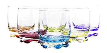 Vibrant Splash Water/Beverage Glasses, 9.75 Ounce - Set of 6