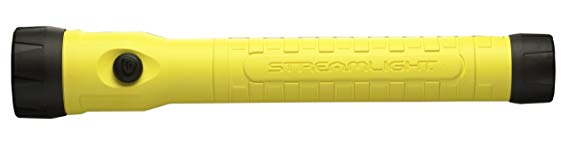 Streamlight 76412 PolyStinger LED HAZ-LO Intrinsically Safe Rechargeable Flashlight with 120-Volt AC/12-Volt DC Charger, Yellow - 130 Lumens