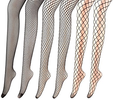 Multiple Pairs Fishnets Stockings Women High Waist Pantyhose Sheer Openwork Tights of HONENNA