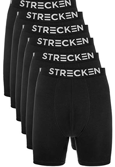 Strecken 3 Or 6 Pack Men Ultra Soft Boxer Brief Breathable Cotton Underwear Value Pack
