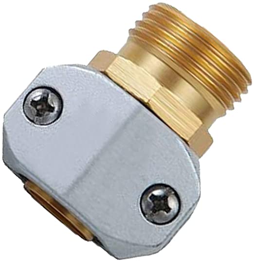 PLG Zinc & Brass Garden Hose Repair Fittings,Male Hose Connector/Replacement/Mender for All 3/4-inch or 5/8-inch Garden Hose