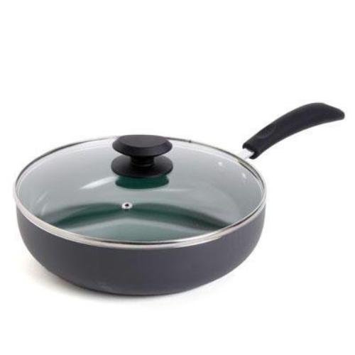 Gibson 92139.02 Home Hummington Eco-Friendly Home 3.5-Quart Saute Pan with Lid, Multi-Size, Green