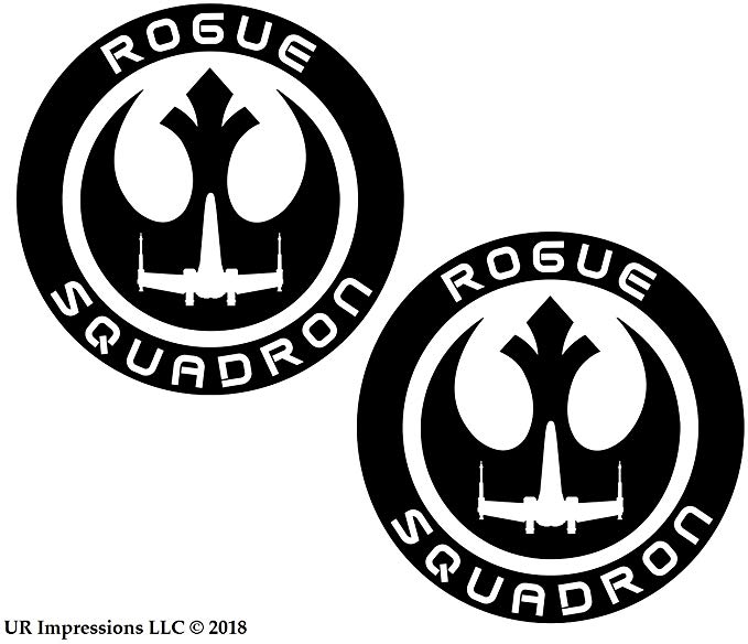 UR Impressions MBlk 3in. Rogue Squadron 2-Pack Decal Vinyl Sticker Graphics for Car Truck SUV Van Wall Window Laptop|Matte Black|3 Inch|URI535