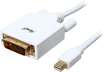 Rosewill Mini DisplayPort to DVI Cable, White, 15 Feet Mini DP to DVI Cable with Gold Plated Connector, Mini DisplayPort Male