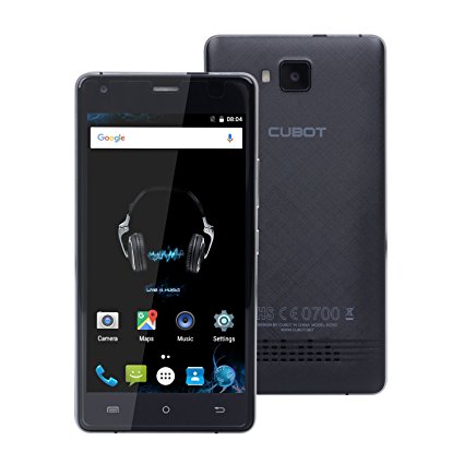 CUBOT ECHO 3G Unlocked Dual Sim Free 5.0 Inch Smartphone with Android 6.0 OS 1280*720P Screen 2GB RAM 16GB ROM Memory 13.0MP Camera WIFI GPS Bluetooth,Black【cubot official】